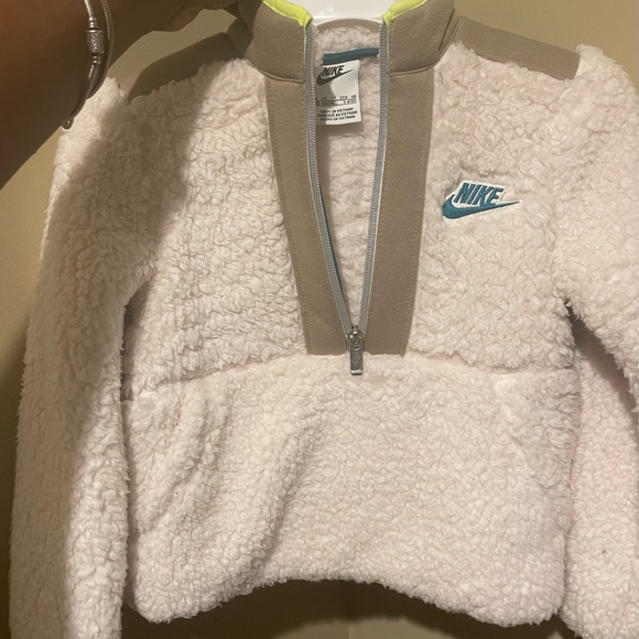 Nike Sherpa Half-Zip with Blue Logo - Picture 1 of 4